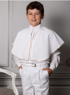 Tenue de communion garçon avec petite cape