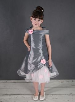 Robe cérémonie fille Pétale grise