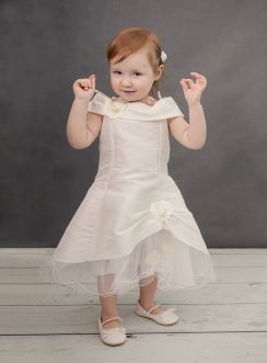 Robe cérémonie fille - bébé Pétale ivoire personnalisable