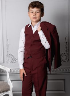 Costume bordeaux pas cher pour garçon