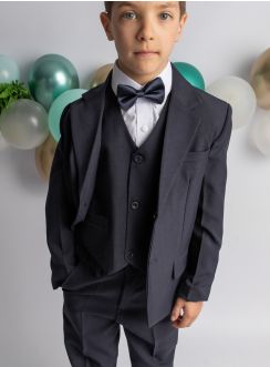 Costume garçon cérémonie mariage bleu marine noeud papillon
