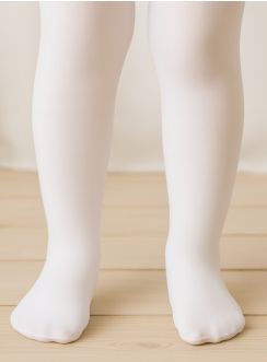 collant blanc ou écru lycra pour cérémonie bébé et petit enfant