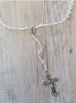 Chapelet perles avec croix du Christ