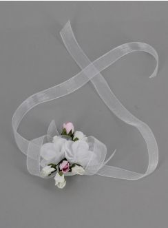 bracelet demoiselle d'honneur enfant ou femme blanc et rose