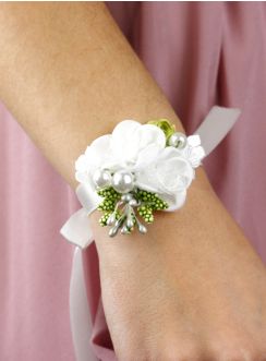 bracelet demoiselle d'honneur pour mariage blanc avec perles