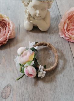 Bracelet mariage champêtre lin