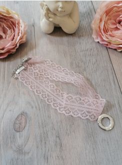 choker dentelle avec chainette