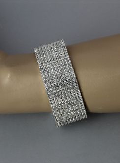 bracelet strass large argent