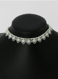 collier dentelle mariée ras de cou