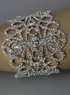 bracelet oriental strass argent