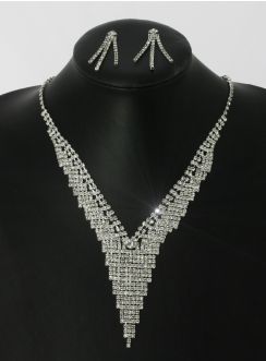 parure collier boucle d'oreilles bijoux de soirée