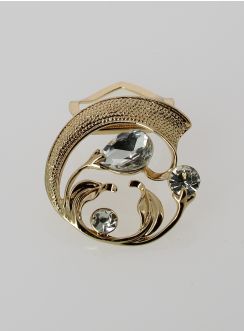 Clips pour chaussures strass or