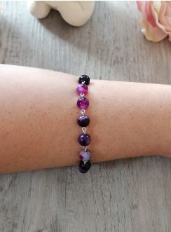 Bracelet chapelet avec croix et dizainier.