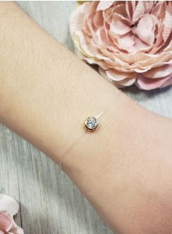 Bracelet diamant strass or
