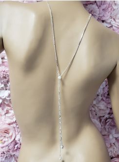 collier de dos argent perle