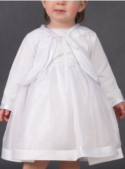 Gilet blanc bébé et fillette