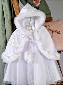 Cape baptême bébé collection "Olivier et Croix" Personnalisable