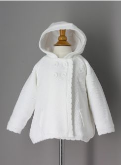 Cardigan blanc fille veste baptême