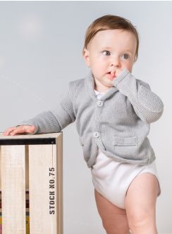 gilet bébé garçon gris