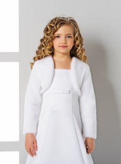 veste fourrure blanche fille
