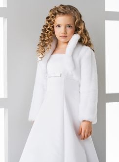 manteau fourrure enfant blanc fille