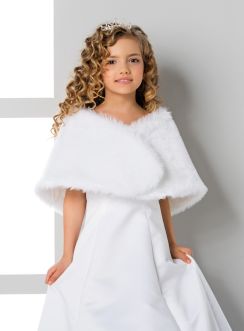 étole fourrure enfant blanche
