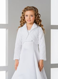 veste cérémonie fille blanche matelassée