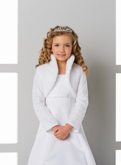Veste de cérémonie enfant matelassée et fausse fourrure
