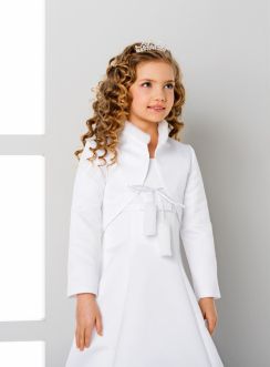 veste mariage enfant satin blanc