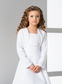 boléro communion fille polaire blanche