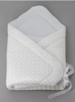 Nid d'ange bapteme naissance blanc bébé
