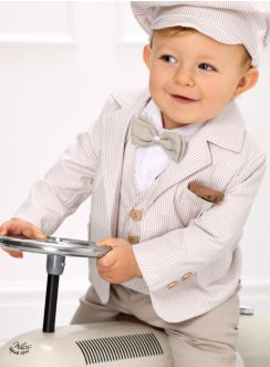 veste costume garçon beige