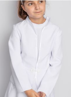 veste blanche Boléro fille Communion manches longues