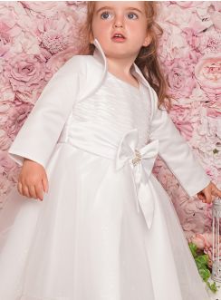 boléro blanc bébé petite fille blanc