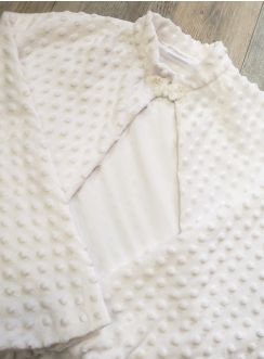 Cape fille blanche Communion minky
