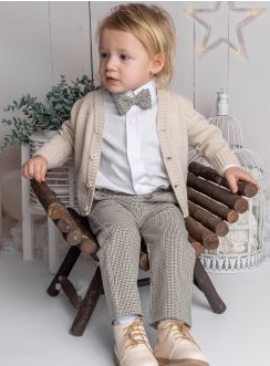 Tenue petit garçon mariage Rafael II avec cardigan