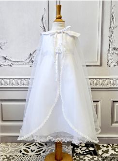 Cape bébé longue pour baptême