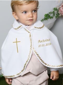 Cape polaire blanche bébé ou enfant motif au choix et  Personnalisable