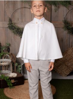 Tenue de communion avec cape en lin