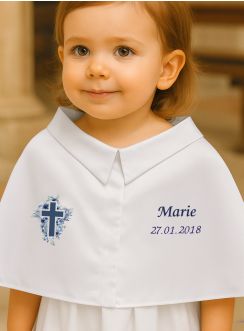 Cape satin col bateau collection Croix Fleurie