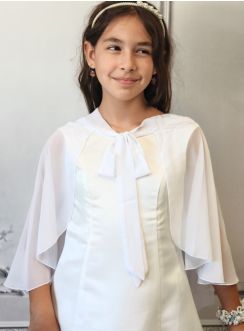 Cape cérémonie fille en mousseline