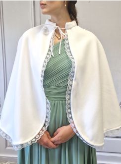 Cape de communion polaire blanche fille femme adulte - Élégance