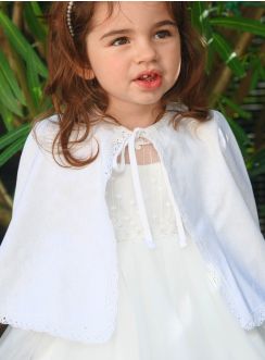 Cape courte de baptême lin vintage bébé et petites filles