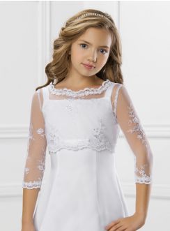 bolero fille dentelle blanc pour mariage