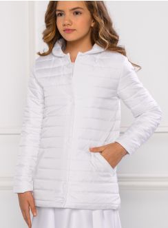 Manteau de cérémonie long et matelassé pour fille