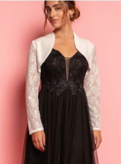 Boléro femme dentelle manches longues
