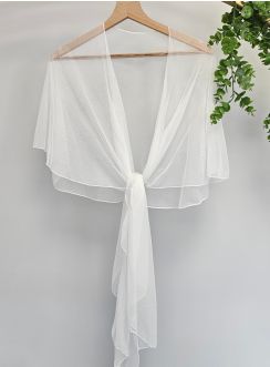 Cape étole pour femme mousseline pailletée