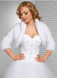 manteau fourrure mariage blanc fourrure poils longs