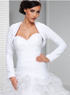 Boléro femme pour mariage en polaire.