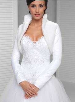 veste mariage hiver blanche pour femme